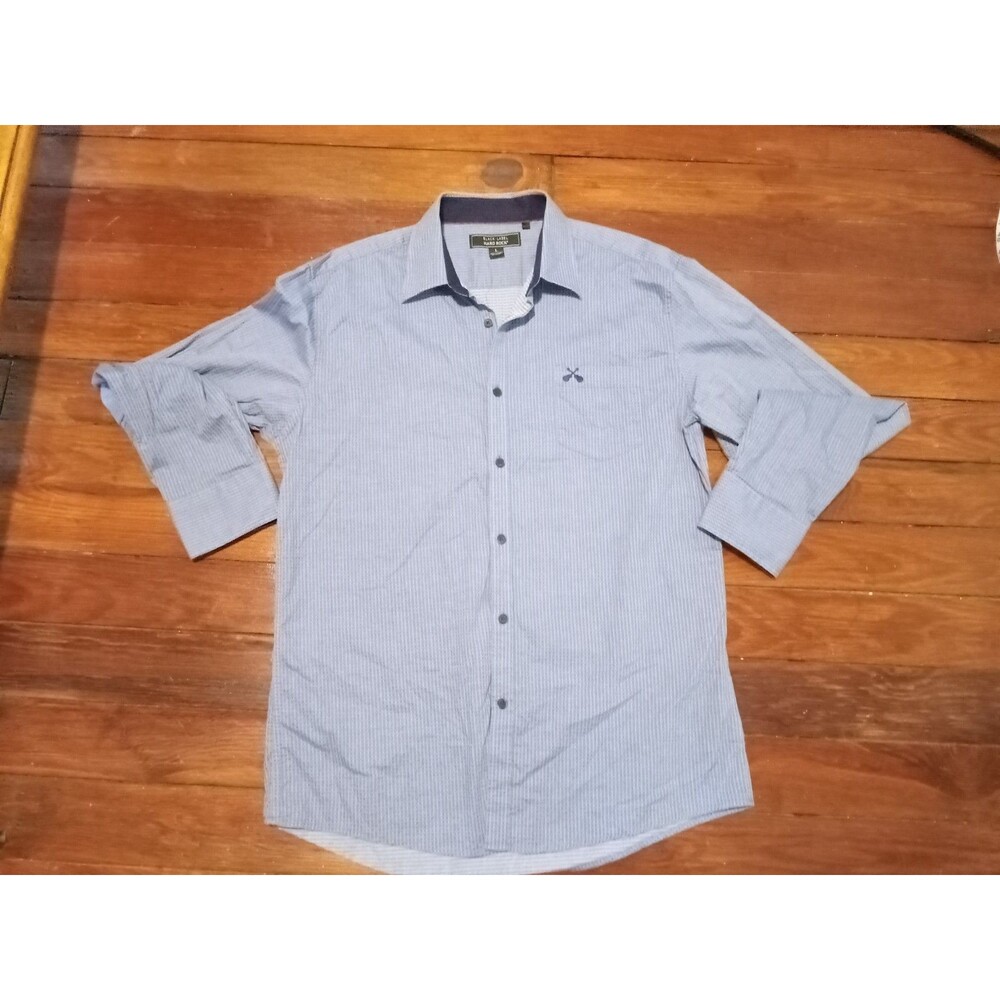 Black Label Hard Rock Long Sleeve Button Down Shirt Large